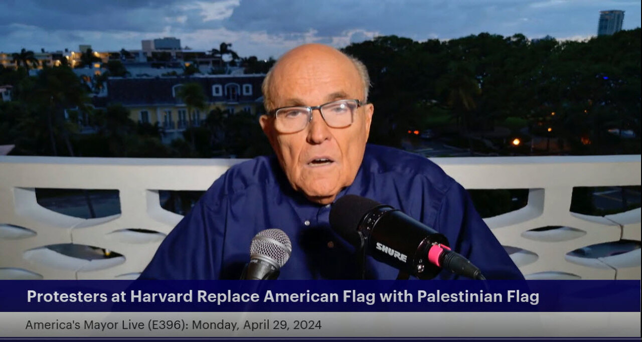 America's Mayor Live (396): Protesters at Harvard Replace American Flag with Palestinian Flag