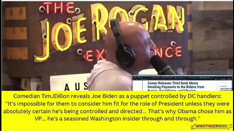 Comedian TimJDillon reveals Joe Biden as a puppet controlled by DC handlers: