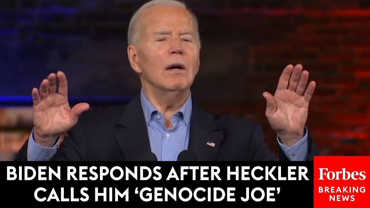 BIDEN RESPONDS AFTER HECKLER CALLS HIM "GENOCIDE JOE"