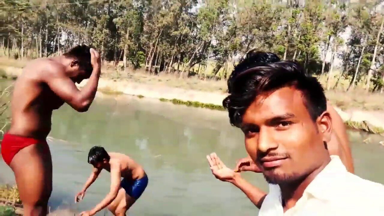 Haryanvi funny swimmer in Yamuna link kakroi | Ankit Baiyanpuria Vlog