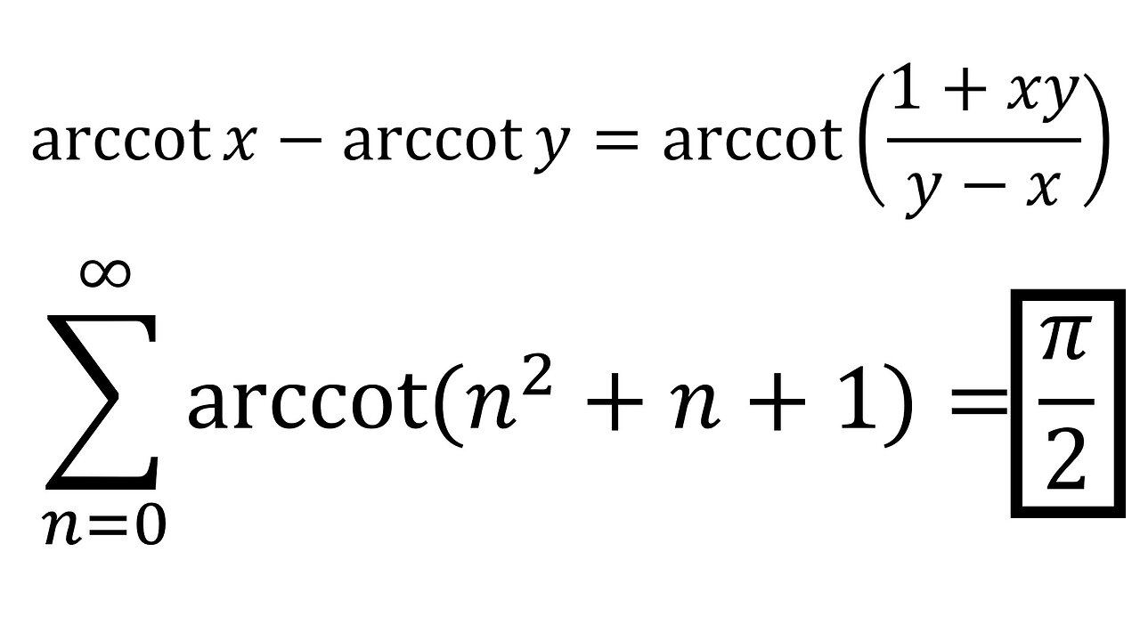 Problems Plus 8: Similar to Problem 7 but with Inverse Cotangent