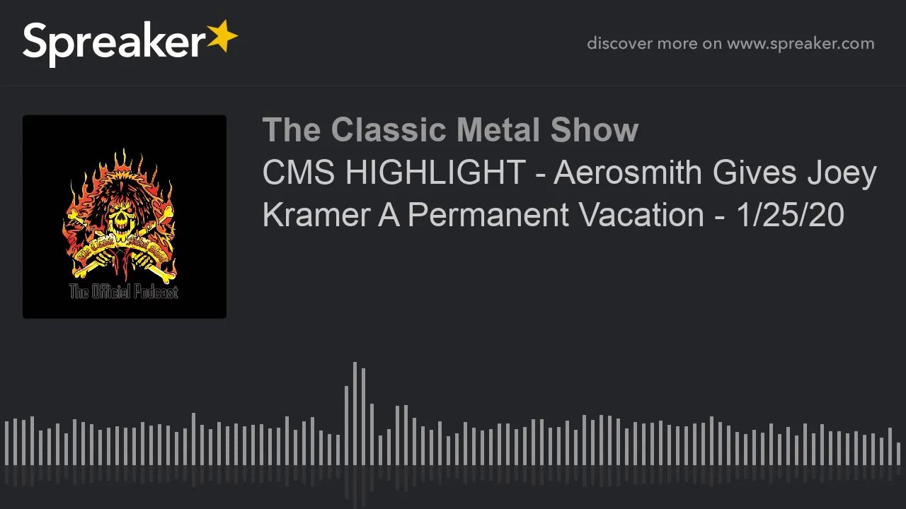 CMS HIGHLIGHT - Aerosmith Gives Joey Kramer A Permanent Vacation - 1/25/20
