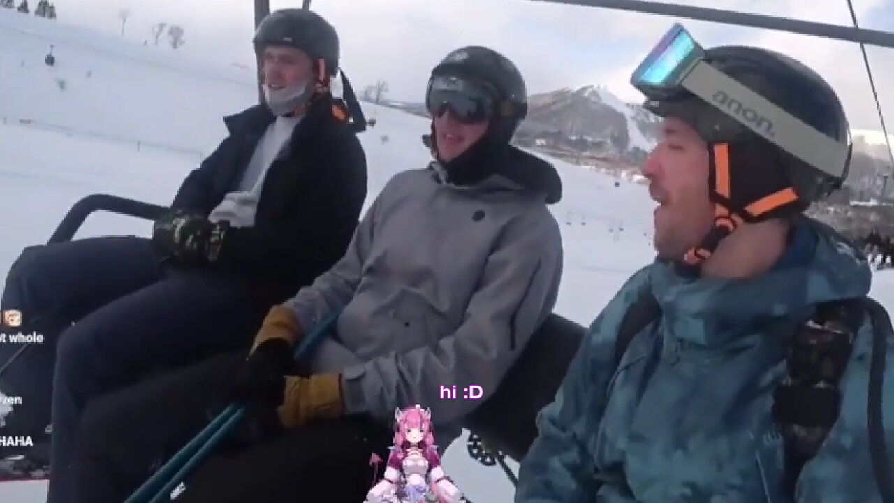 Ironmouse Rides The Ski Lift With CDawgVA