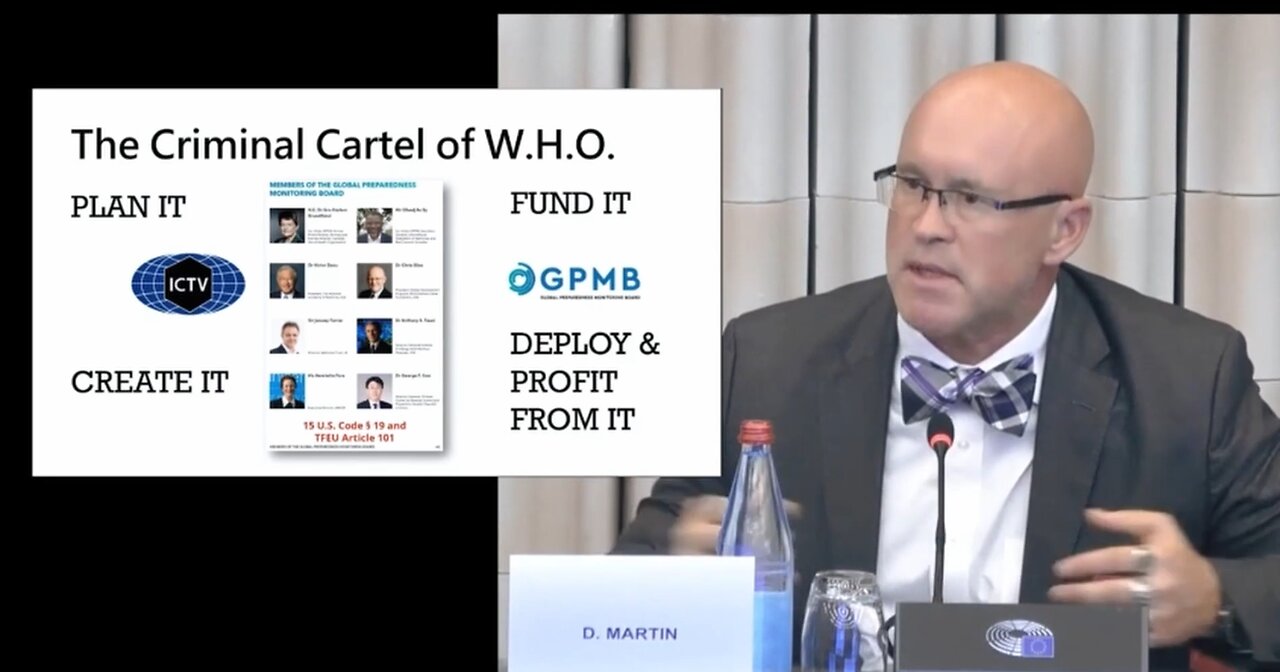 Another Effort By Dr. David Martin and Politicians in EU Parliament - Warning The World of W.H.O.