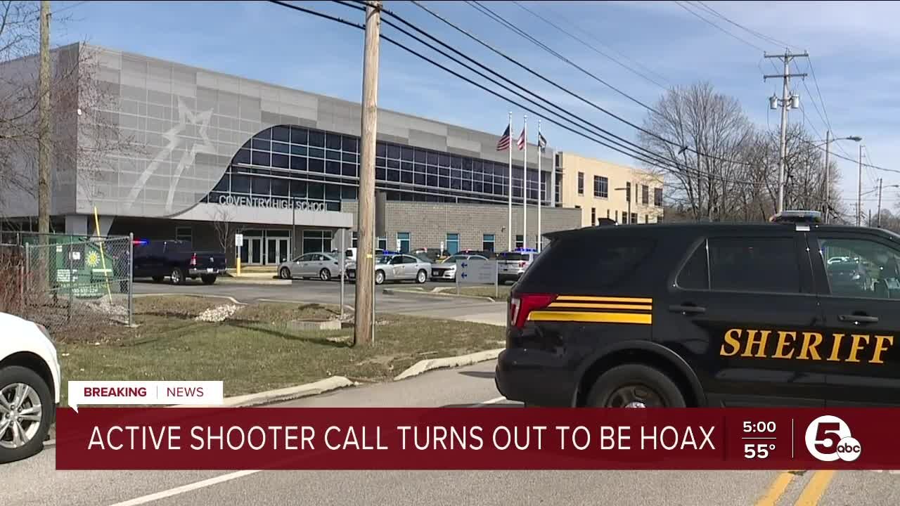 Active shooter call at Coventry High School was hoax, one of many nationwide