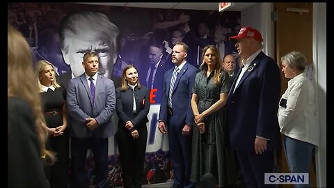 President Trump Speaks to Staff at Campaign Headquarters