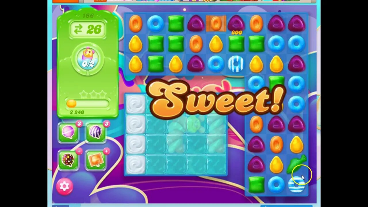 Candy Crush JELLY, Level 166 Audio Talkthrough, 0 Boosters