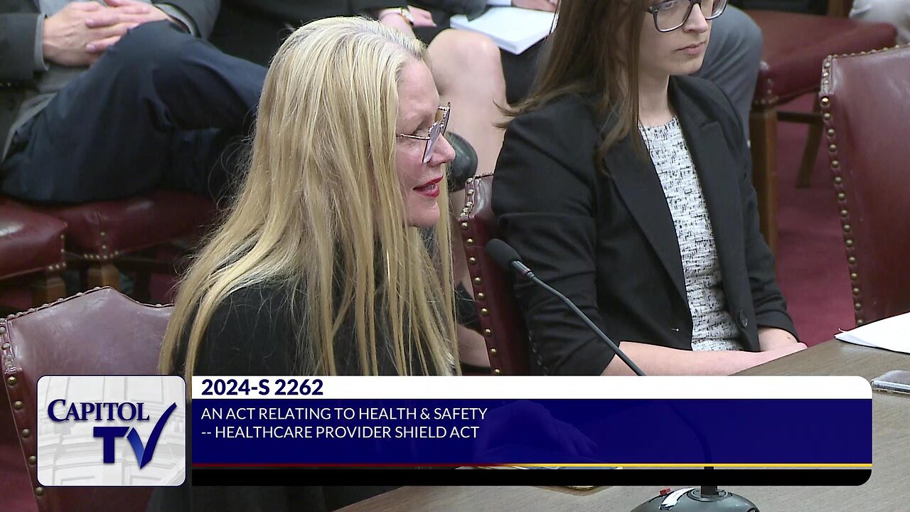 Ramona Bessinger Opposes S2262 Providing Legal Shield For Healthcare Doctors Performing Gender Surgeries - Sen. Frank Lombardi Fails To Contest Her Testimony