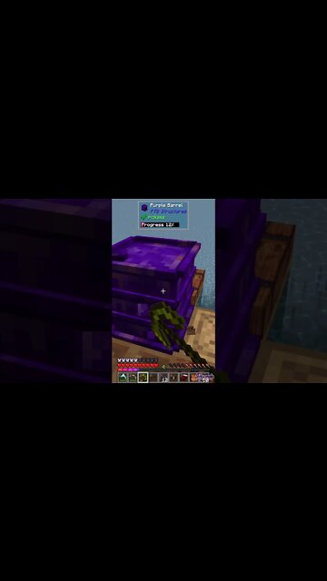 Minecraft Oceanblock Looting Barrels and Rafts! HD #shorts 14