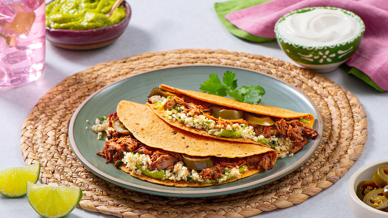 Tacos KETO de Carne Guisada