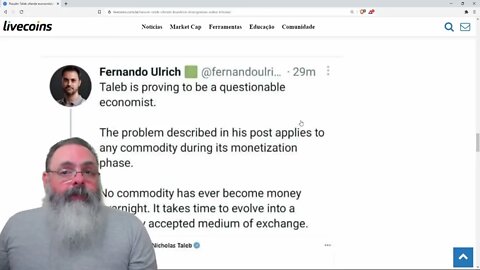 Fofoca criptográfica Nassim Taleb tá de mal com Fernando Ulrich Entenda essa treta — PETER TURGUNI