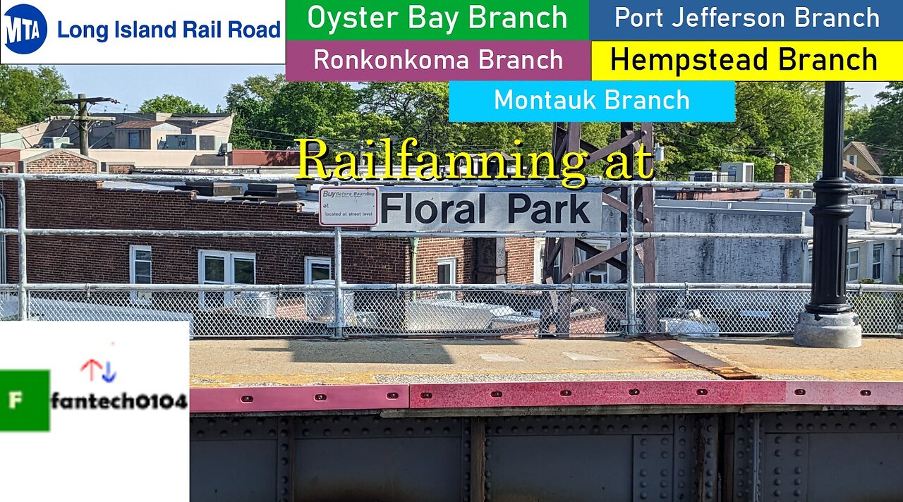 Train action at Floral Park Station: Featuring the Montauk and Port Jefferson diesel trains