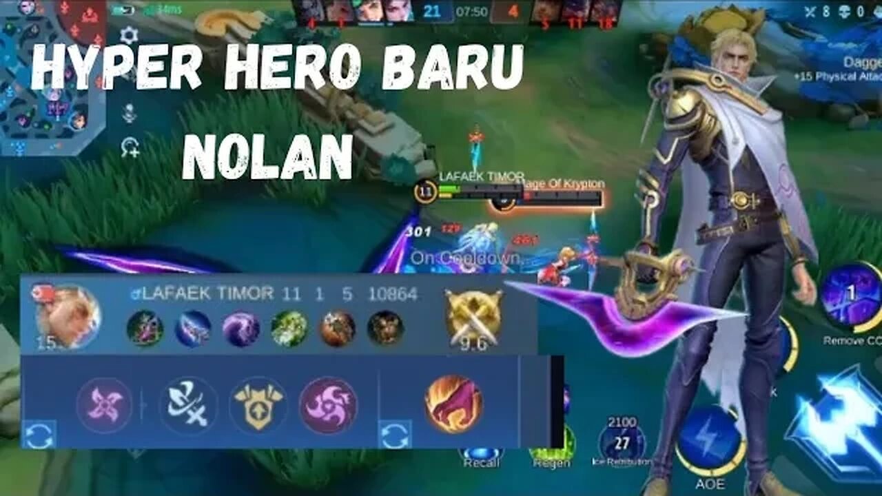 HERO BARU NOLAN-GAMEPLAY #mlbb #mobilelegend #shorts #shortsvideo