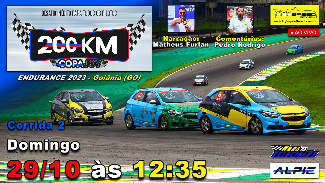 🔴 COPA JOY CHEVROLET | Corrida 2 | Endurance 200KM | Temporada 2023 | Goiânia (GO) | Ao Vivo