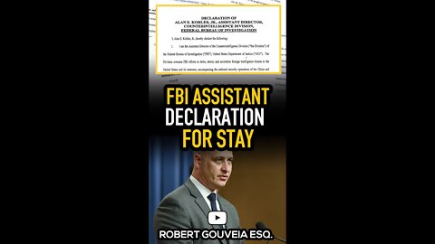 FBI Assistant Director Alan Kohler Declaration of Stay #shorts