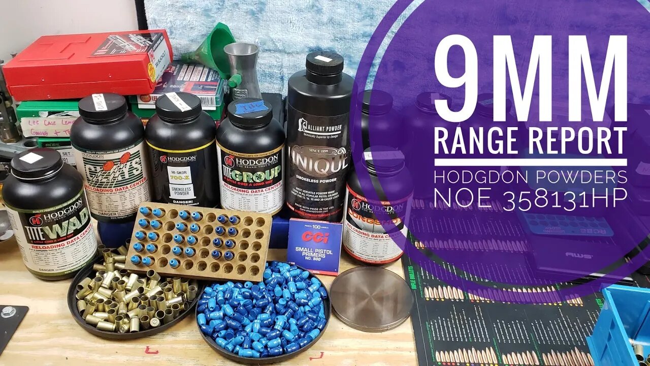Range Report - 9mm - Load Development - Hodgdon Titewad, Titegroup, Longshot, And Cast NOE 358131HP