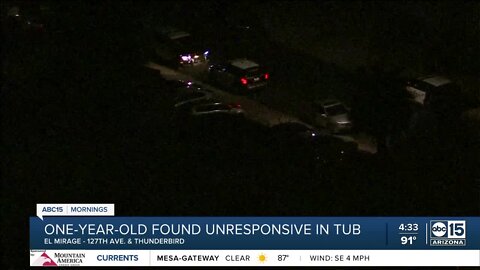 Child found unresponsive in bathtub in El Mirage