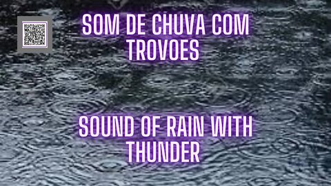 Som de chuva com trovões em tela preta…Sound of Rain with thunder -BLACK SCREEN