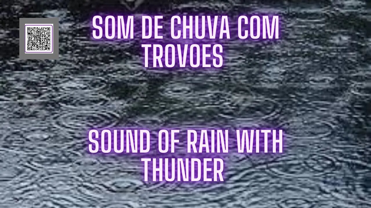 Som de chuva com trovões em tela preta…Sound of Rain with thunder -BLACK SCREEN