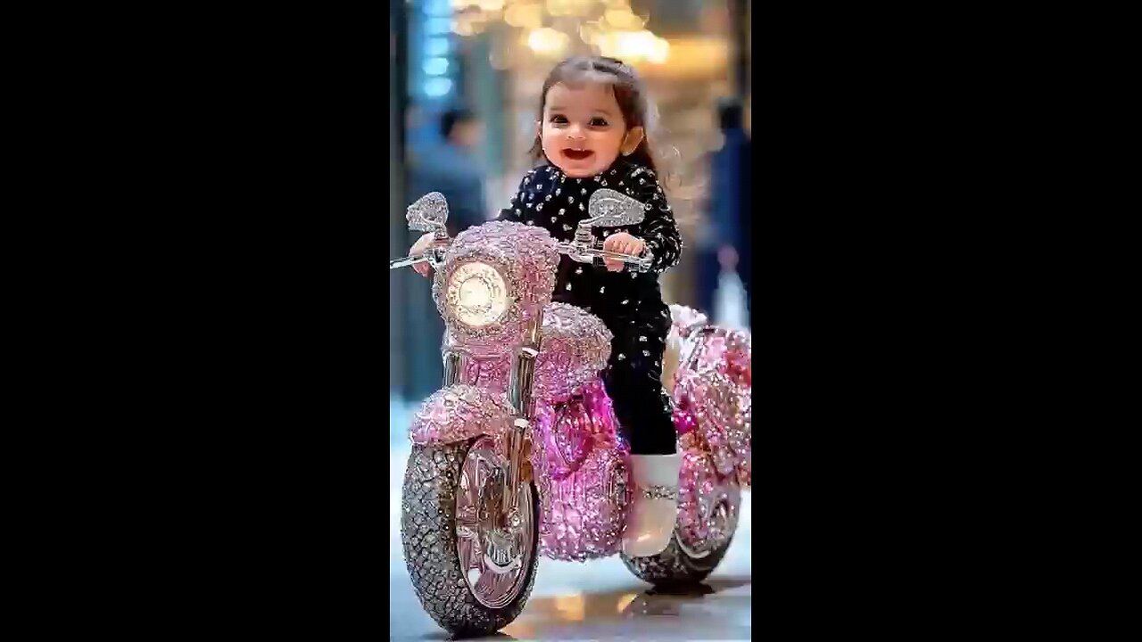 Cute Baby Motor Bike Ride