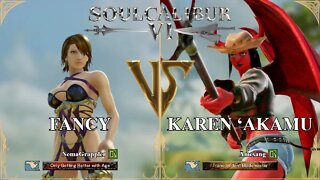 Fancy (NemaGrappler) VS Karen ‘Akamu (Amesang) (SoulCalibur VI — Xbox One Ranked)