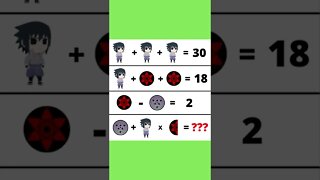 Quiz Matemático Naruto Shippuden Versão Sasuke #shorts