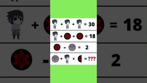 Quiz Matemático Naruto Shippuden Versão Sasuke #shorts
