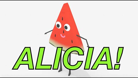 Happy Birthday ALICIA! - WATERMELON Birthday Song