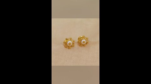 gold tops earrings design #