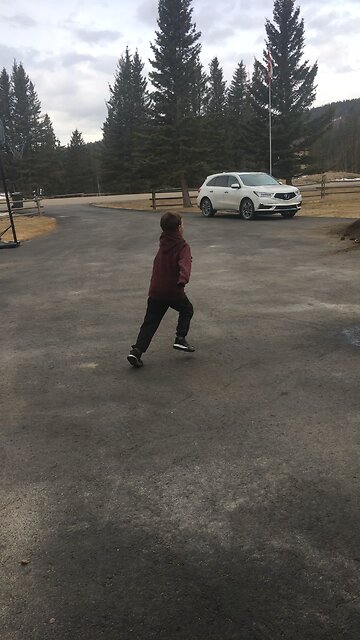 My brother jumps in a pile of dirt 😂😂😂