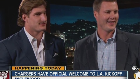 Event being held in Los Angeles to welcome Chargers