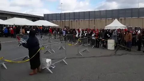 free t shirt throw at Trump rally in PA