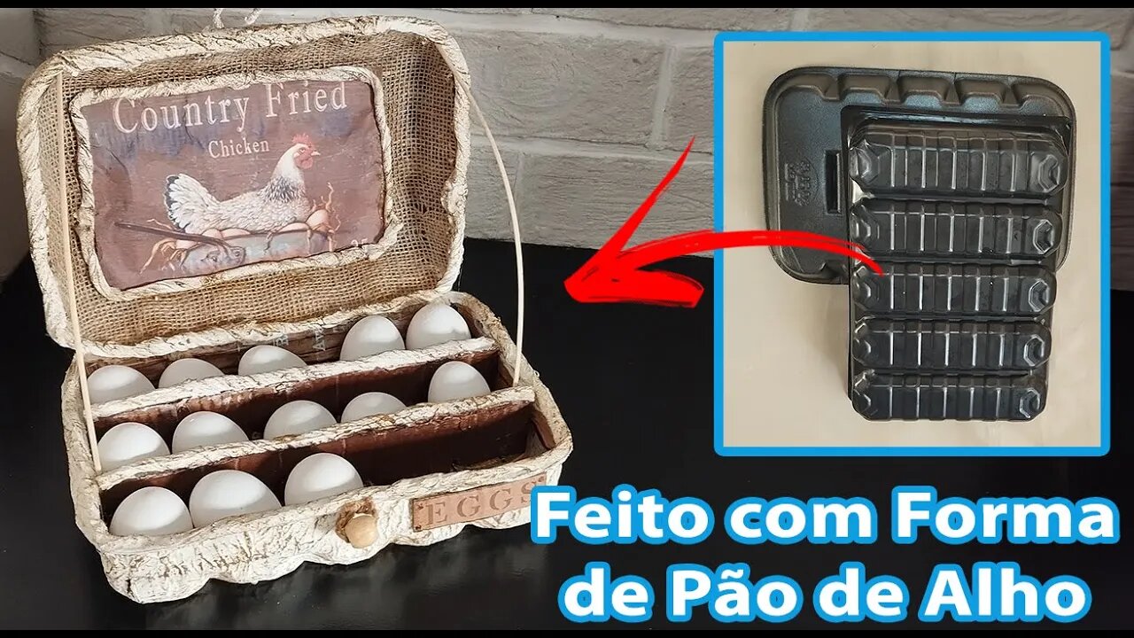 Como Fazer Artesanato - Porta Ovos Feito com Formas de Pão de Alho - [Diy Artesanato]