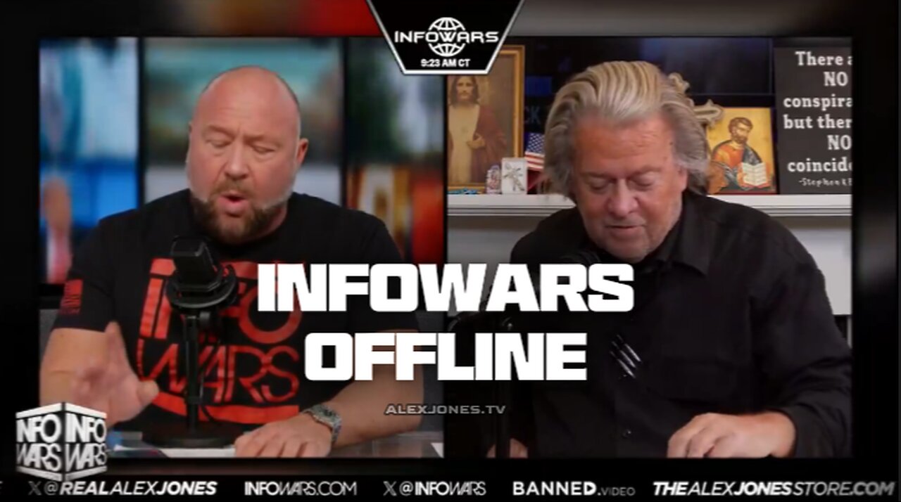 Alex Jones & Steve Bannon React To INFOWARS Going Offline - 11/14/24