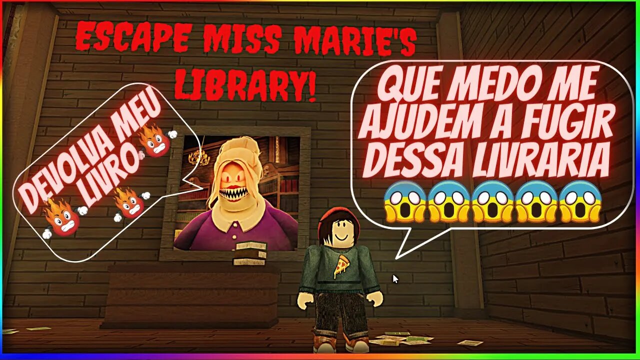 Roblox - ESCAPEI DA BIBLIOTECA ASSUSTADORA (Escape Miss Marie's Library)