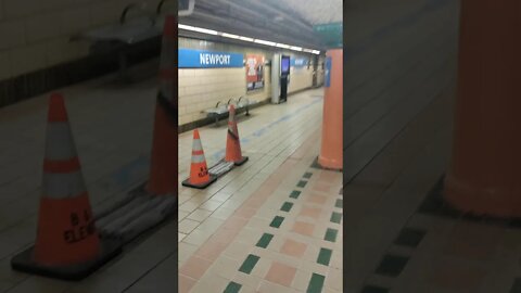 Newport PATH station in New Jersey 2021.