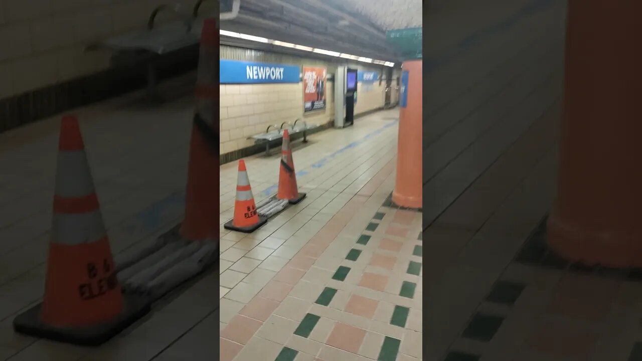 Newport PATH station in New Jersey 2021.