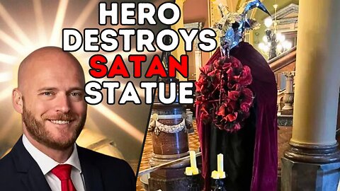 HERO Michael Cassidy DESTROYS SATAN STATUE INSIDE IOWA STATE CAPITAL