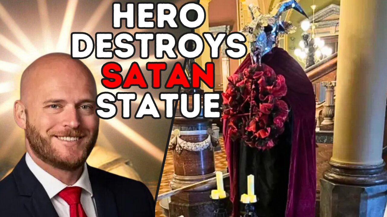HERO Michael Cassidy DESTROYS SATAN STATUE INSIDE IOWA STATE CAPITAL