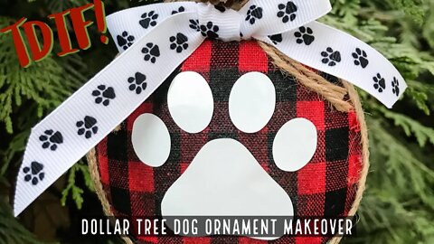 Homemade Christmas Dollar Tree Dog Ornament Makeover