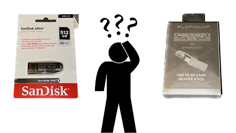 Platinum SD Card to USB Adapter & SanDisk 512 GB USB Flash Drive Unboxing & Testing