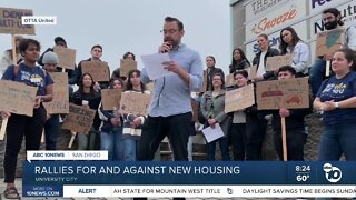 Multiple rallies for and against new housing in University City area