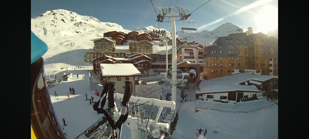 Skiing in Val Thorens, France