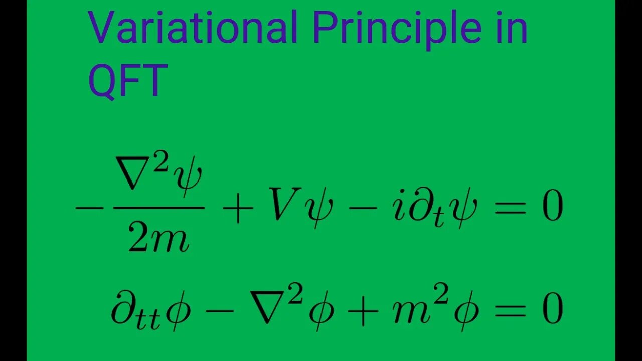 Variational Principle in quantum field theory