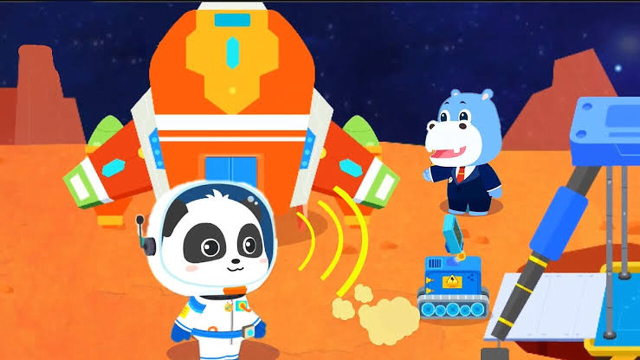 Baby Panda Space Guardians | Asteroid & Plants | Baby Buss
