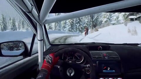 DiRT Rally 2 - Impreza WRX STI Wall Scrapes Through Col de Turini
