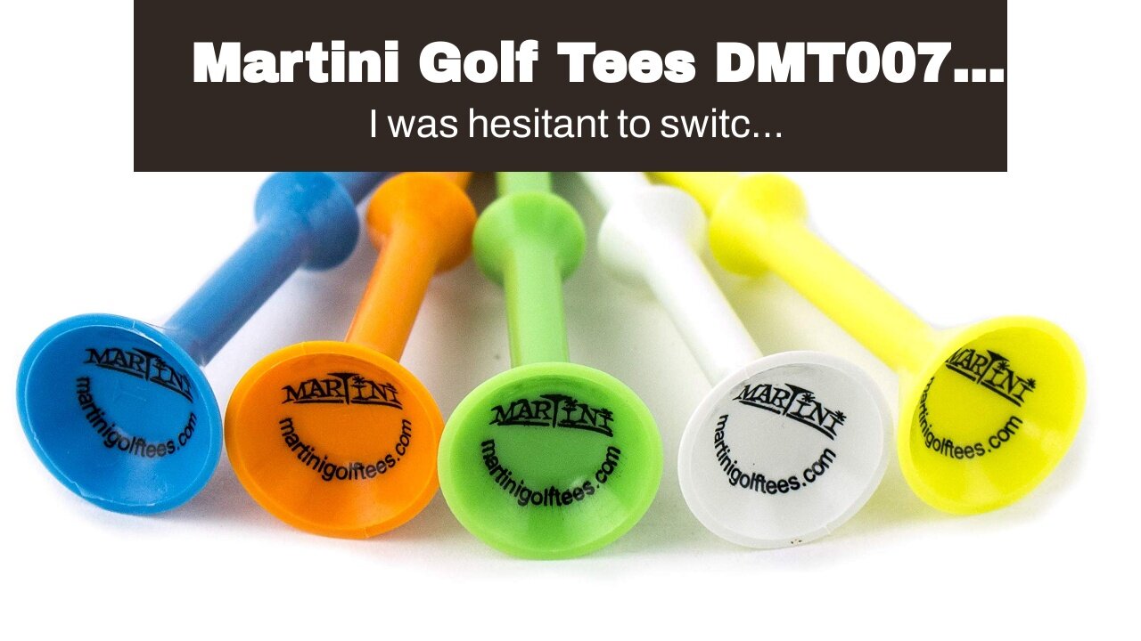 Martini Golf Tees DMT007 Durable Plastic Step-UP Tees (5 Pack), Assorted Colors, 3.25