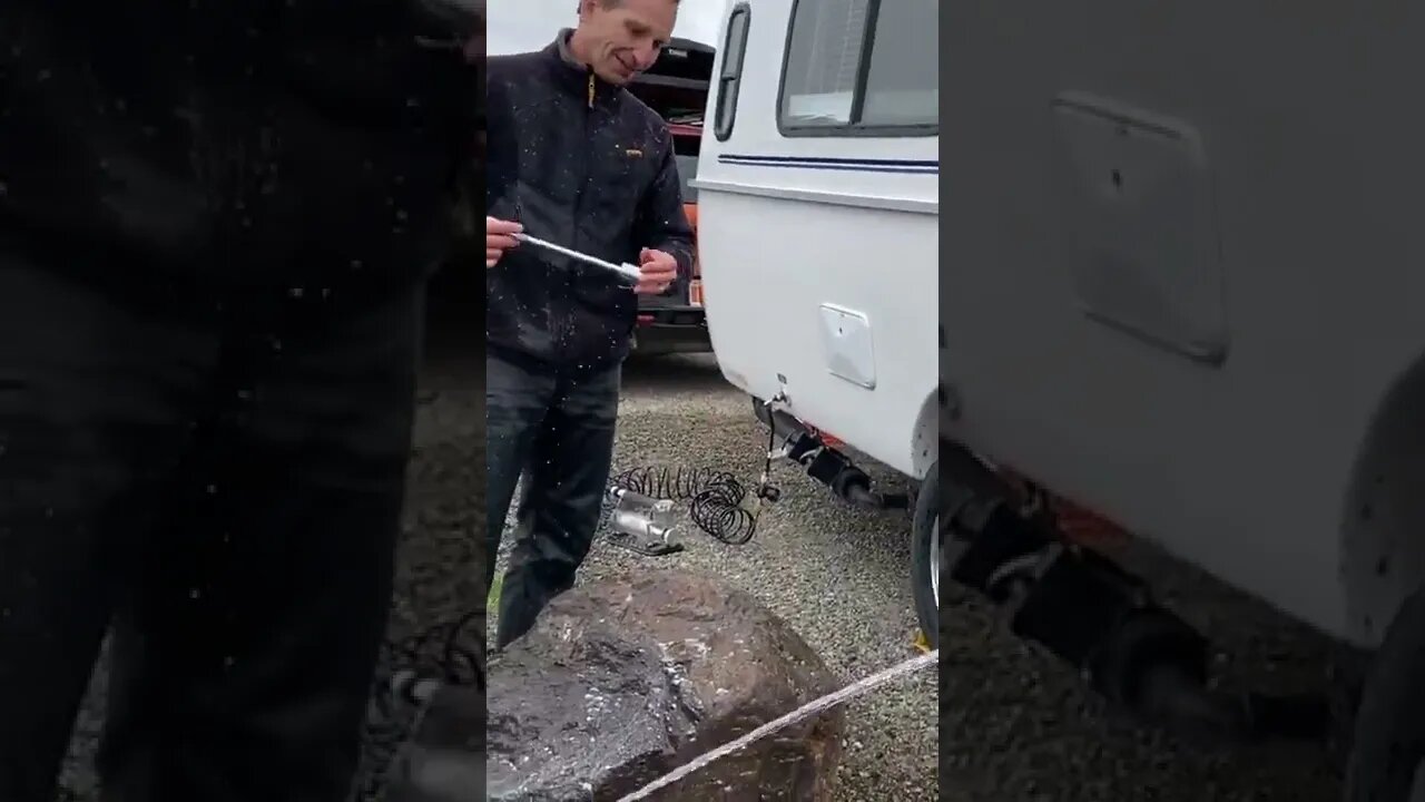 RV Squirts Water In Man's Face! #MegaFails #Shorts