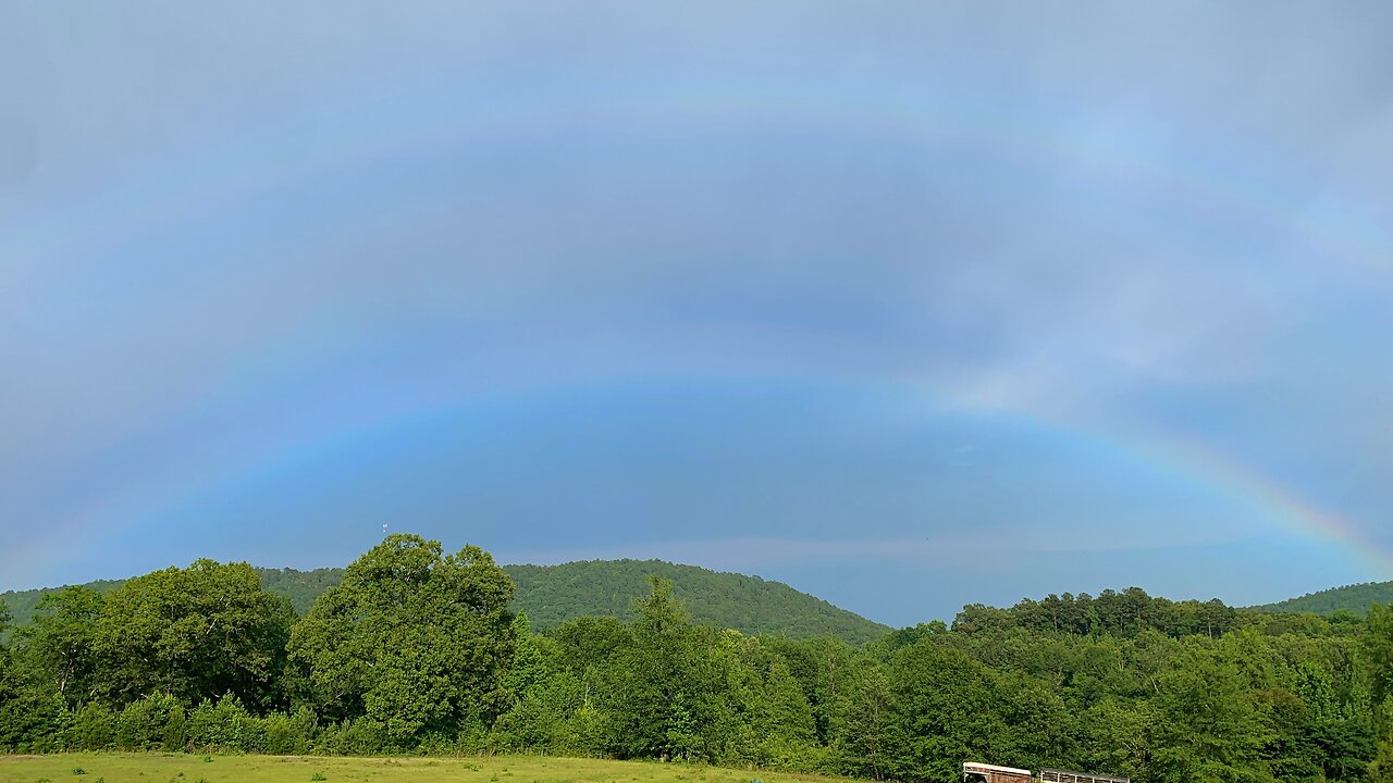 Faint double rainbow