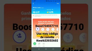 VAMOS GANHAR DINHEIRO REAL 💸💰? USA MEU CÓDIGO DE CONVITE E GANHE ATÉ 20 REAIS E IMPULSE COM MEU Cód